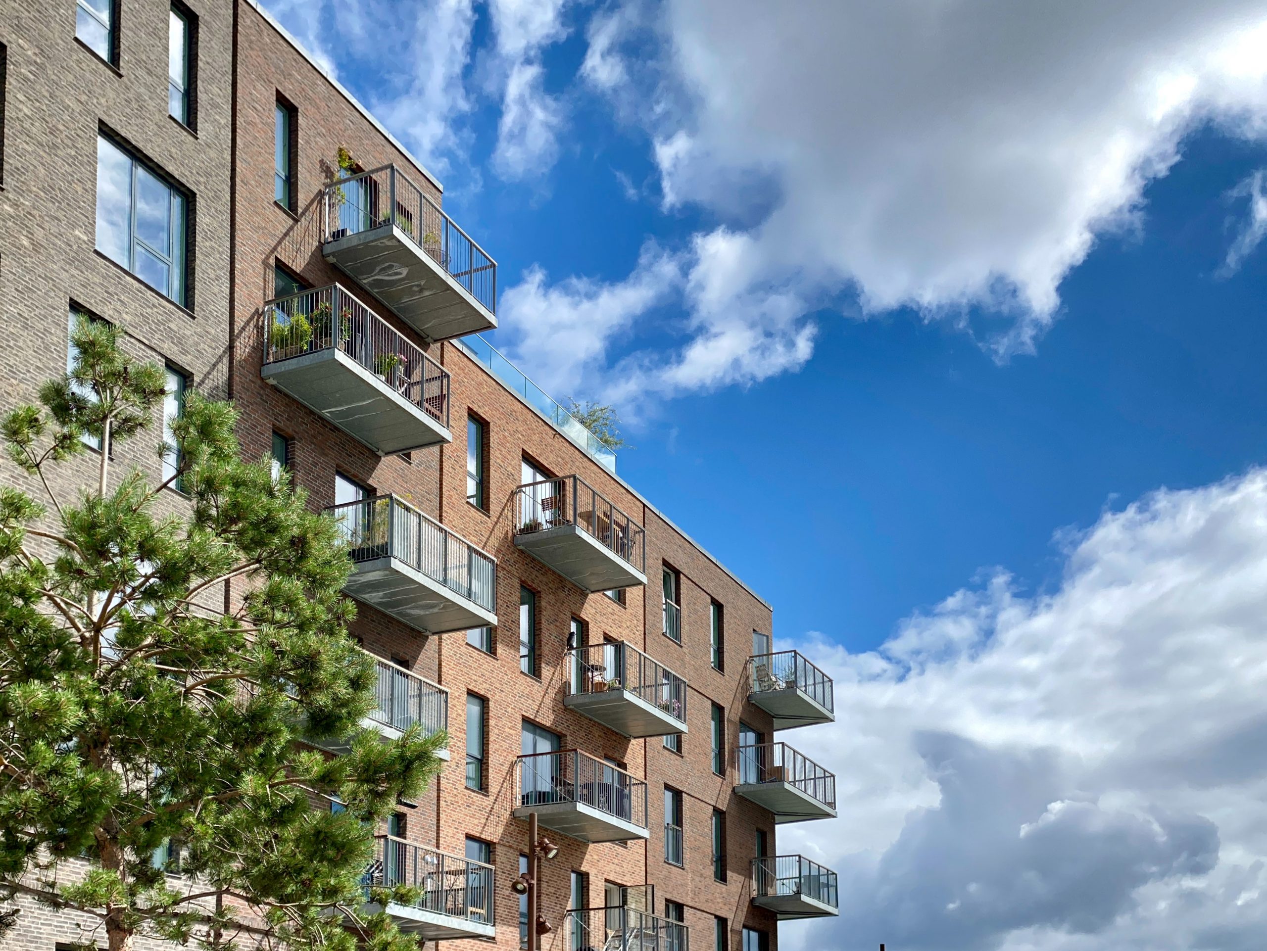 Apartment building and sky